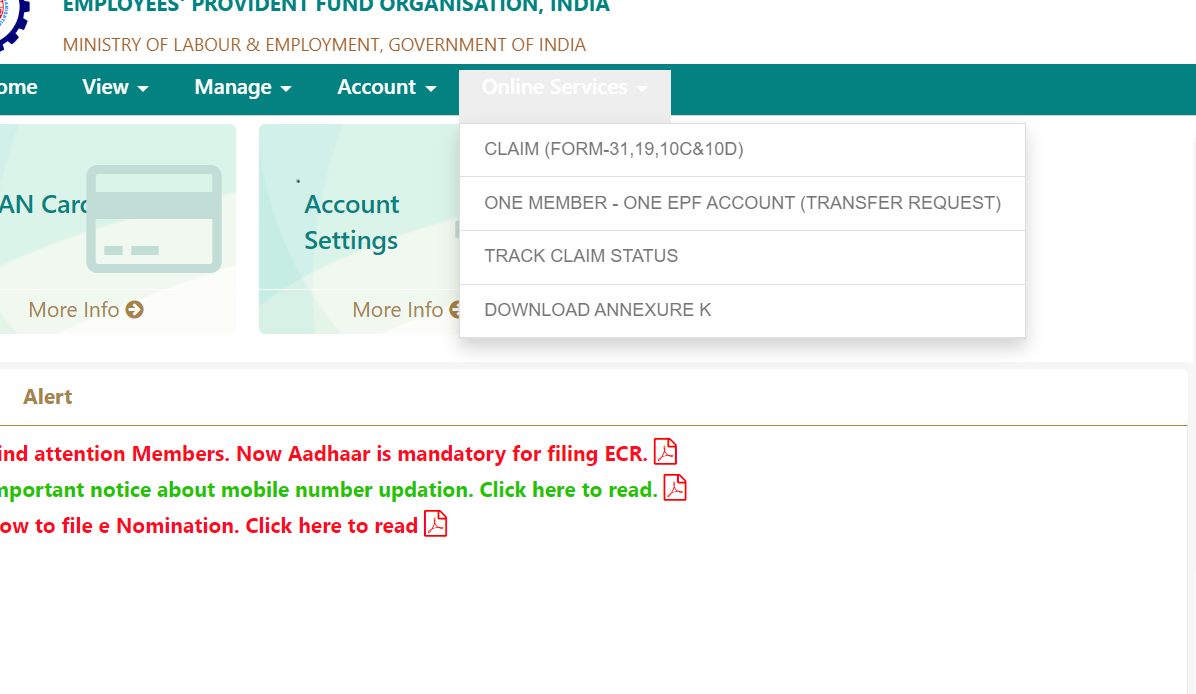 how to check pf balance